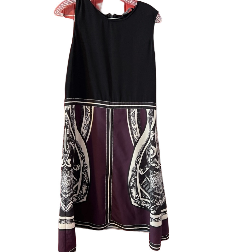 DKNY Elegant Black and Purple Sleeveless Dress 10